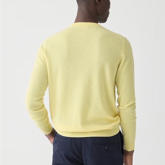 J crew spring yellow Cashmere crewneck sweater - Picture 2 of 4